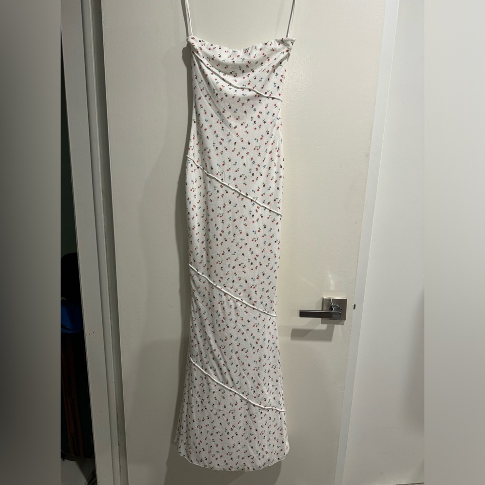 Strapless PP maxi dress NWT cherries